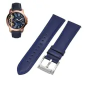ME1162 22mm Blue Leather Watch Strap For Fossil