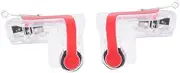 HOMSFOU 1pair Mobile Game Aim Key Controller Mobile Game Buttons for Enhanced Shooting White and Red Stable Design and Screen Visibility