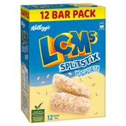 Kellogg's LCMs Split Stix Yoghurty Rice Bubbles Snack Bars 12 pack
