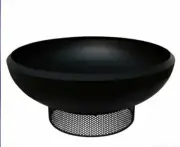 Jumbuck Large 71cm Black Round Steel Firepit Brand New Outdoor Fire Pit Heater