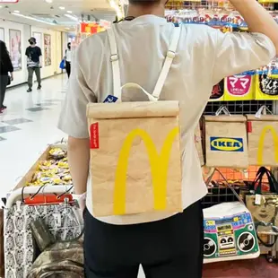 免運!【麥當勞包包】McDonald&apos;s造型包 紙袋 背包 後背 1入 (3入,每入381.7元)