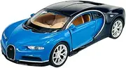 Dromader Welly Bugatti Chiron Coupe Blue 2016 1/34-1/39 Model Car Die Cast