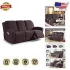 Durable Checkered Recliner Slipcovers for 3 Seats, 8-Pieces - Stylish Protection