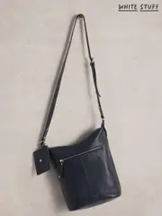 White Stuff Blue Fern Leather Crossbody Bag (AG2300) | $150
