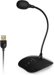 TKGOU USB Microphone 360 Degree Adjustable Gooseneck Design Mute Button & LED...