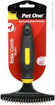 Pet One P1-49217 Grooming Rake Comb 20 Pins for Dogs & Cats & Other Small Animal