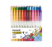 Monami Twin Name Pen 36 Color Set Permanent Marker Pen Monami T