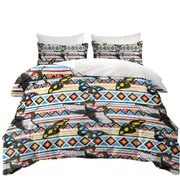 Aztec Pattern and Butterflies Quilt Cover