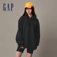 在飛比找蝦皮商城優惠-Gap 男女同款 Logo刷毛帽T-黑色(841200)