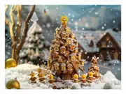Gingerbread Tree Canvas Print