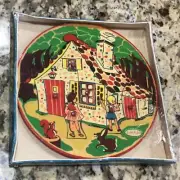 Vintage Hansel & Gretel Round Wood Simplex Puzzle In Original Box Holland New