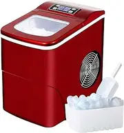 Compact Automatic Ice Cube Maker Machine,Portable Ice Machine with Carry Handle,Ice Maker Countertop,Quickly Produce Ice in 8 Minutes The Size of The Ice Cube Can Be Adjusted