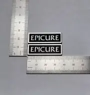 Epicure Speaker Badge Logo Emblem Brushed Silver Pair