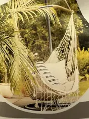 BHC-412FR 40" Island Rope Fringe Hammock Chair w/Hanging Hardware & Spreader ...