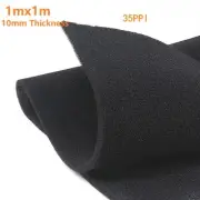 1 Sheet DJ Spekaker Woofer Cabinet Grill Black Foam 1M X 1M 10mm Thick 35PPI