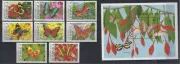 ZD1-39a | Dominica - 1989 : Farfalle - 8 val. + 1 Ms. ** MNH