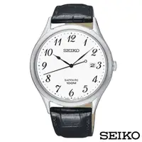 在飛比找momo購物網優惠-【SEIKO 精工】時光領袖藍寶石鏡面石英皮帶腕錶(SGEH