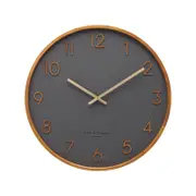 One Six Eight London SCARLETT Charcoal 50cm Wall Clock