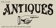 Stencil Joanie Antiques Pointing Hand Vintage Country Collectible DIY Art Signs