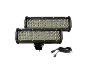 Elinz 2x 10" LED Work Driving Light Bar 3 Rows Spot Offroad 12V 24V Truck 4WD