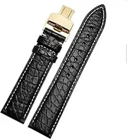 [CEKGDB] Crocodile leather watchband for any brand wristband 12 13 14 15mm straps with folding clasp