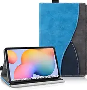 [AsWant] Case for Samsung Galaxy Tab S6 Lite 10.4 Inch 2024/2022/2020 Tablet with Wallet and Stand Function, Protective Case Compatible with (SM-P620/P625/P610/P613/P615/P619) Case (Blue)