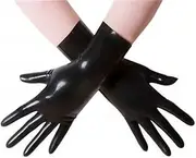 [SMGZC] Latex Gloves Black Rubber Gloves Latex Clothing Accessories,Natural Latex One-time Molding Unisex