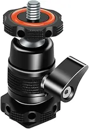 Ball Head Adapter Mount Cold Shoe Adapter Al Num Alloy with 1/4 Inch Screw for Mounting Camera Microphone Video Light