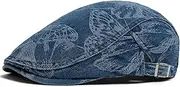 [Generic] Men's Beret Hat Spring and Autumn Cowboy Beret Women Fashion Butterfly Print Forward Hat Summer Casual Shade Cap