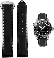 [FOUUA] Watch Strap for Omega Silicone Rubber Watch Straps 20 mm 22 mm Soft Waterproof Sport Replacement Folding Clasp Bracelets Original Watch Strap Omega Seamaster SpeedMaster De Ville