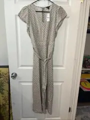 Ann Taylor Factory Patterned Short sleeve Jumpsuit