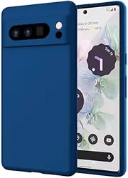 [ZUSLAB] Case for Pixel 8 Pro Real Liquid Silicone Anti-Scratch Gel Rubber Shockproof Cover with Soft Microfiber Lining Drop Full Protection for Google (2023) - Blue