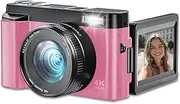 4K Digital Camera for Photography and Vlog (Pink)