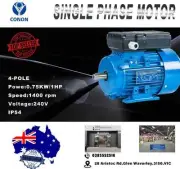 0.75kw 1HP 1400pm Electric motor single-phase with pulley package cement mixer
