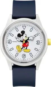 Q&Q Watch Analog Smile Solar Disney Mickey Mouse RP20-809 Navy Men