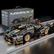 Black V12 Block Roadster RC Tech Racer 1:14DIY Roadster building car toy gift UK