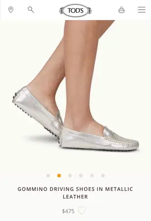 [全新正品] TOD’S 豆豆鞋_女鞋_限量_時尚銀