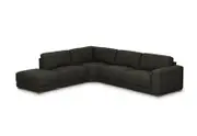 LEONE FABRIC 5 Piece Terminal Corner Lounge