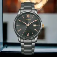 在飛比找momo購物網優惠-【CITIZEN 星辰】PAIR 光動能大三針不鏽鋼腕錶/黑