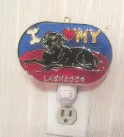 I LOVE MY BLACK LAB NIGHTLIGHT (LABRADOR DOG SUNCATCHER)