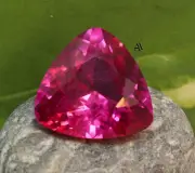 AAA+ NATURAL Pink SAPPHIRE Trillion Cut 15.40 Ct CERTIFIED Rare Loose Gemstone