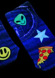 Denim Patch Ankle Socks
