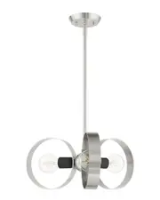 Livex Lighting Modesto Nickel 3 Light Chandelier