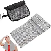 Golf Towel,Absorbing Sweat Towels for Gym | Quick-Drying, with Portable Mesh Bag for Women Men Sports Gym Running