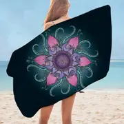Flower Octopus Microfiber Beach Towel