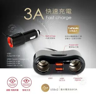 《飛翔無線3C》RONEVER 向聯 PE010 QC3.0 雙USB車用充電器◉公司貨◉車內點煙孔充電◉手機充電