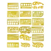 Geometric Drawings Stencils Measuring Rulers Shape Template for Drawing Engineer