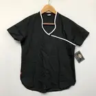 NWT Dickies Women Scrub Top Medical Uniform Size Small Black M187 -8