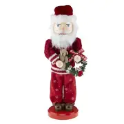 Clever Creations PJ Santa 14 Inch Traditional Wooden Nutcracker, Festive Chri...