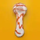 3" Tobacco Hand Pipe with Red & White Stripe Design